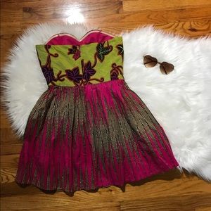 Boxing Kitten Dresses - Boxing Kitten Tribal Strapless Dress Boxing Kitten Dresses - Boxing Kitten Tribal Strapless Dress